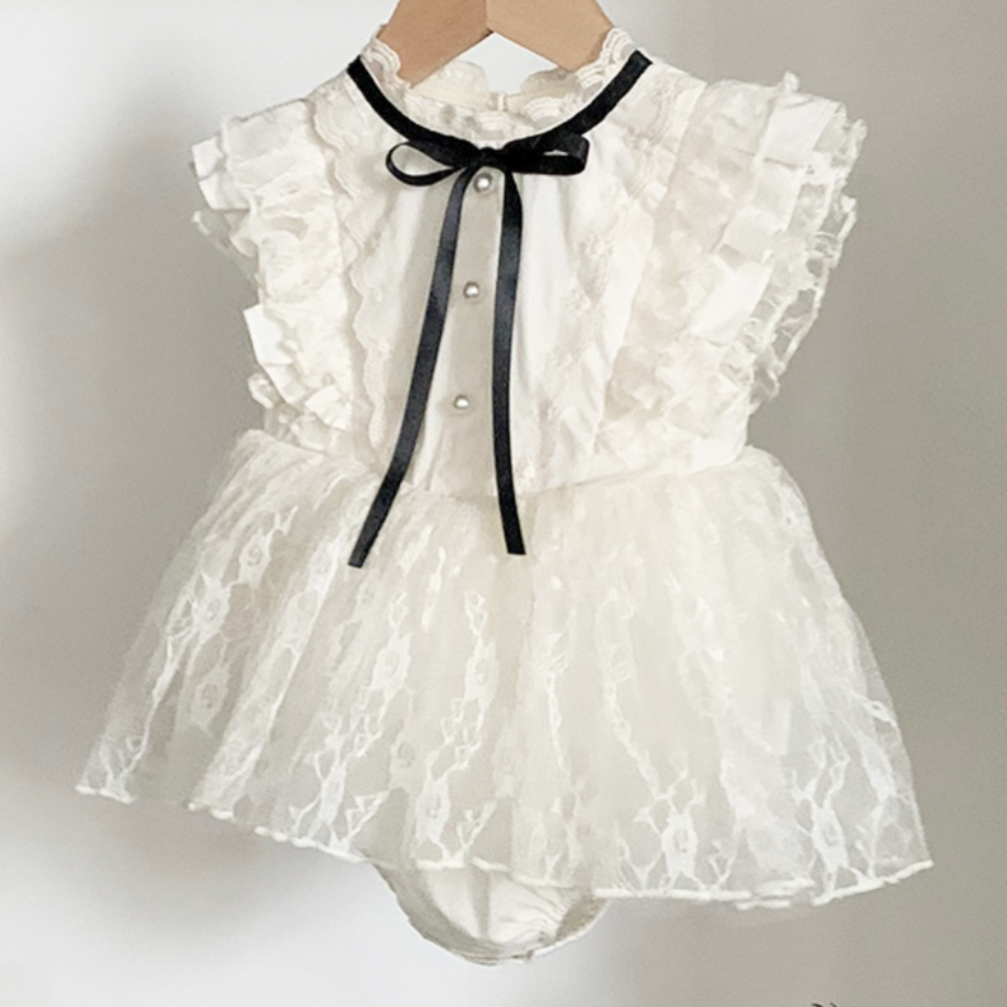 Ivory Lace Romper– Baby Lace Outfit