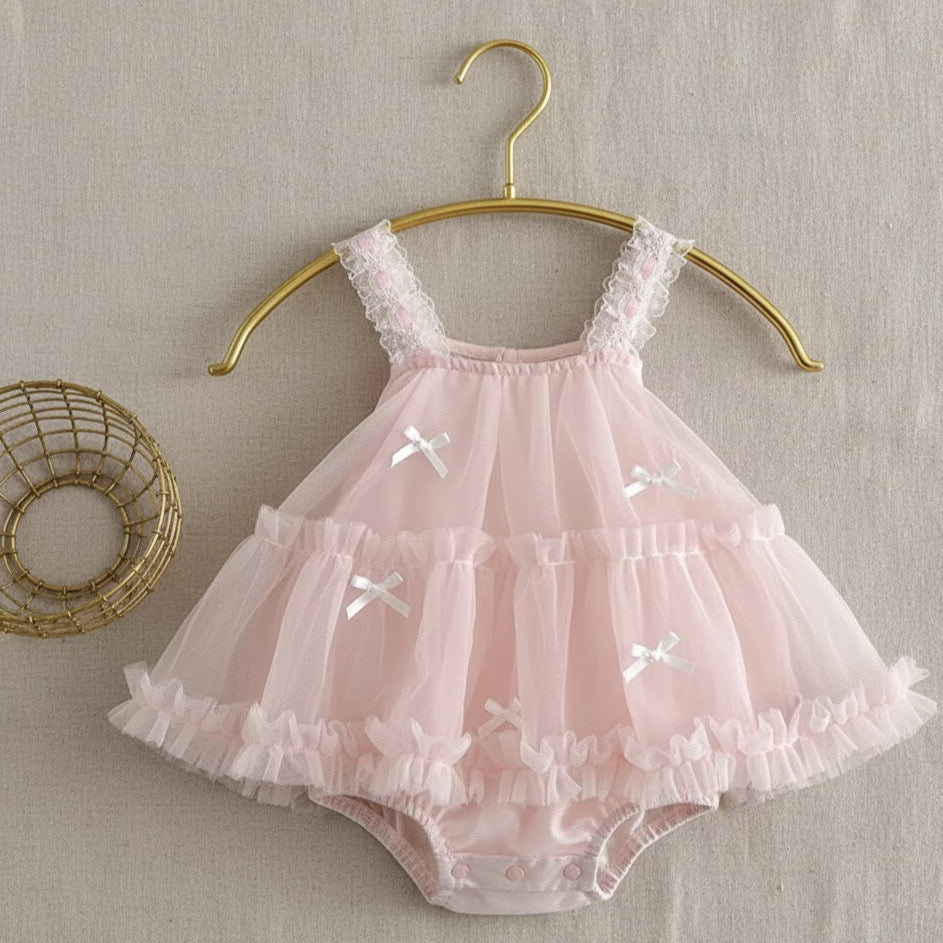 Cute pink romper dress