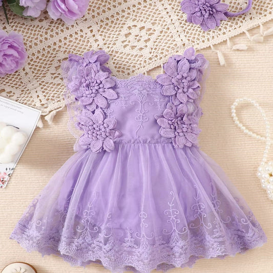 Lavender Lace Dream Dress with Matching Headband