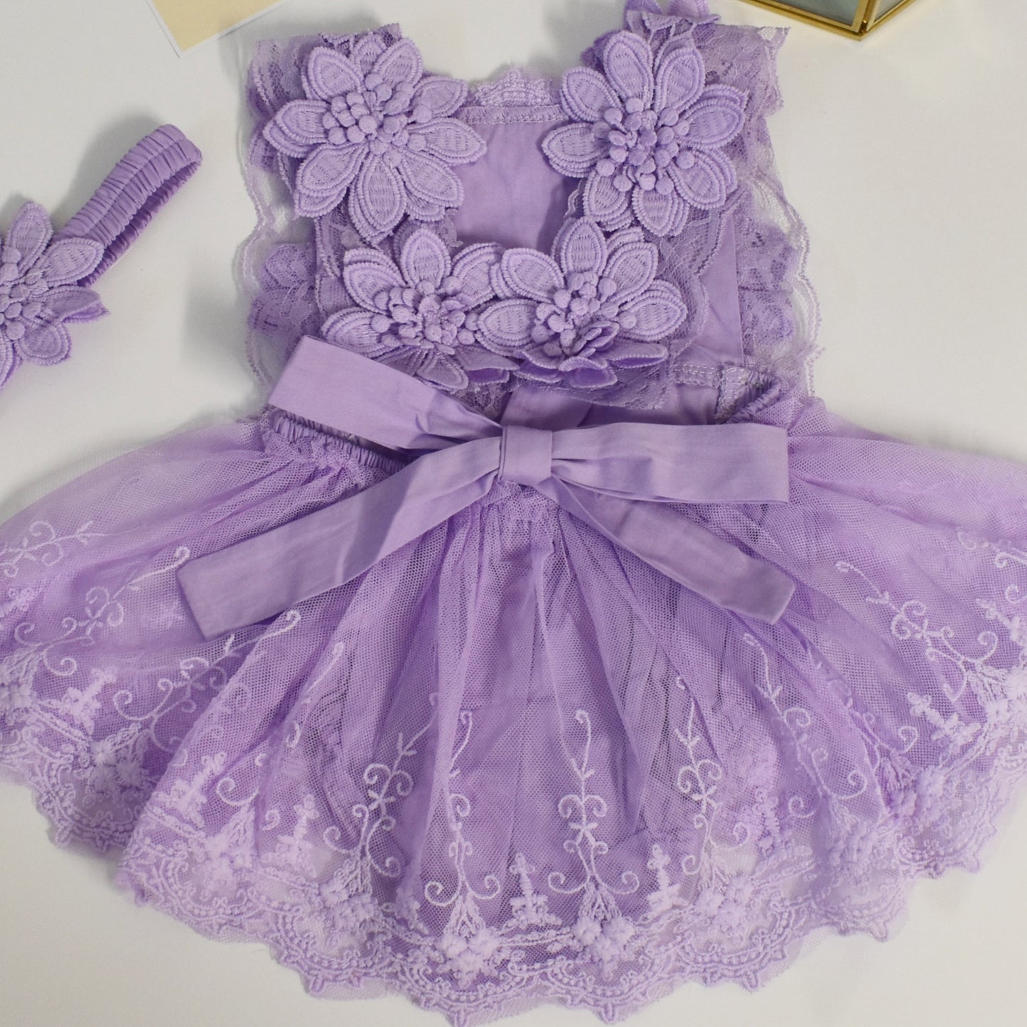 Lavender Lace Dream Dress with Matching Headband