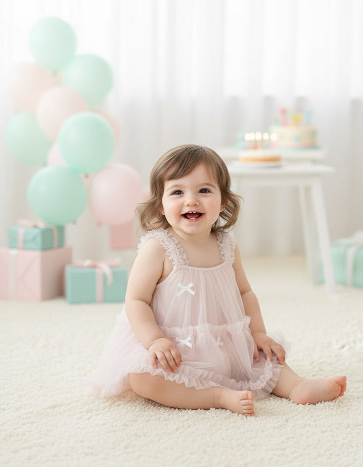 Cute pink romper dress