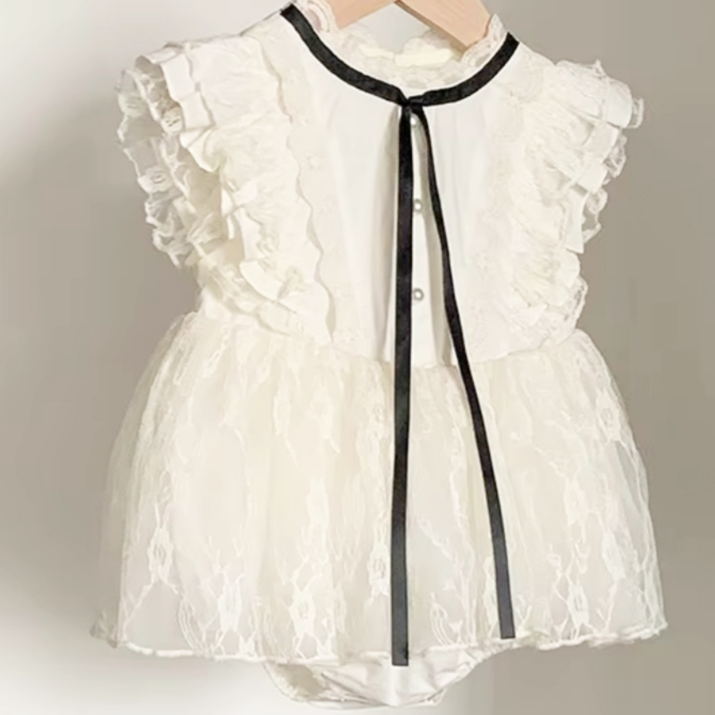 Ivory Lace Romper– Baby Lace Outfit