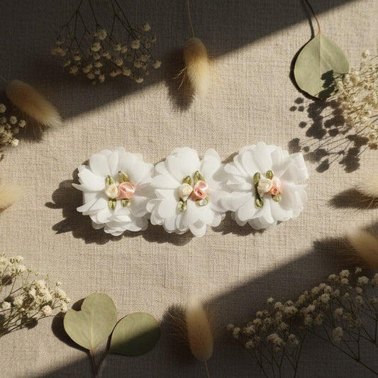 White floral headband & shoe set