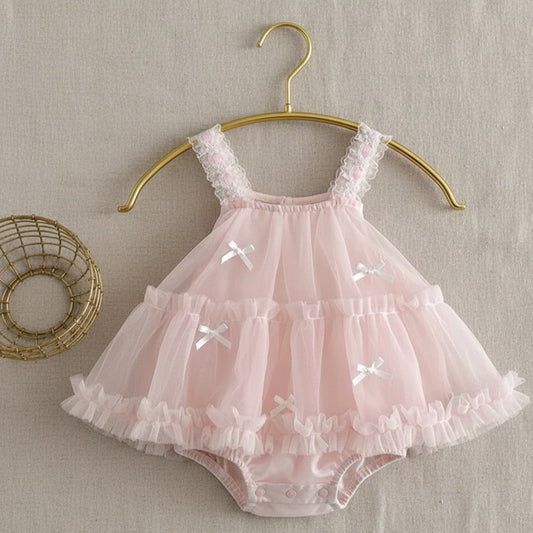 Cute pink romper dress